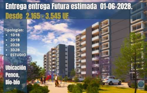 Depto. de  entrega futura, Penco, dese 2165 UF (186177)