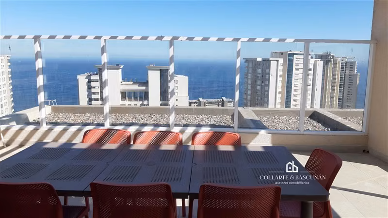 Depto amoblado 2D2B en Concón, quincho con vista al mar - Imagen 28