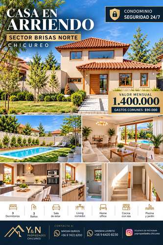 CASA EN ARRIENDO EN BRISAS NORTE, CHICUREO NORTE - Imagen 2