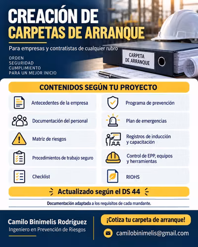 Carpetas de Arranque Prevención de Riesgos