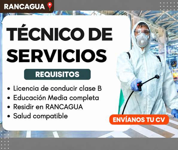 TÉCNICO EN CONTROL DE PLAGAS - RANCAGUA