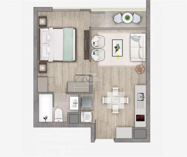 1 dormitorio, 1 baño, sin estac, ni bodega, Ñuñoa - Imagen 2