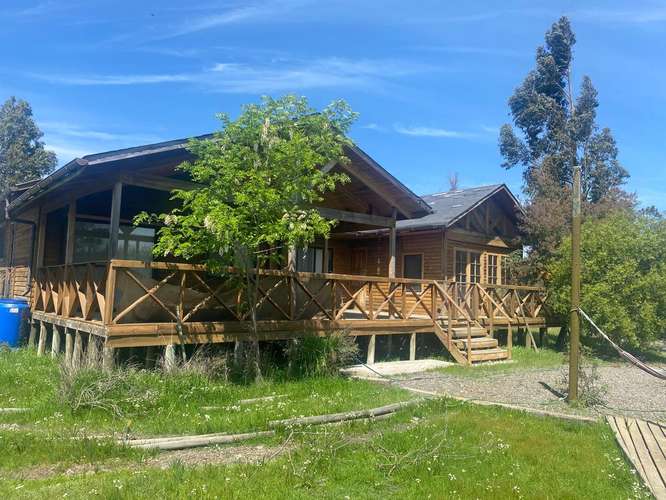 Oportunidad: parcela a cien metros del embalse los Aromos dos cabañas y piscina