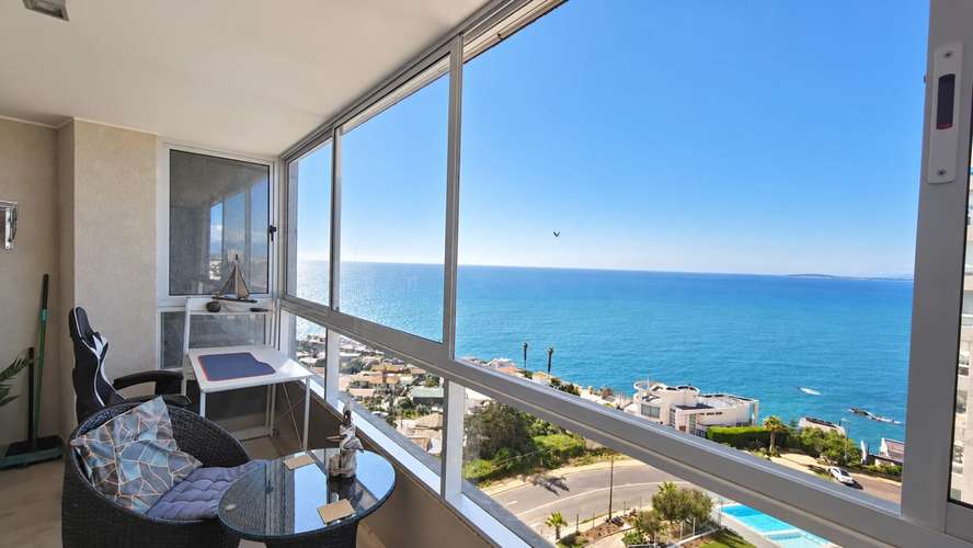 Iluminado departamento con vista al mar 1 Dorm. con vista al mar