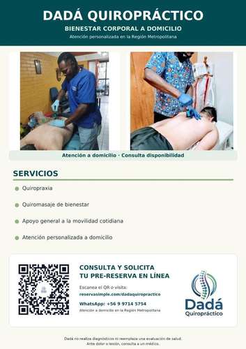 Quiropraxia y quiromasaje de bienestar a domicilio