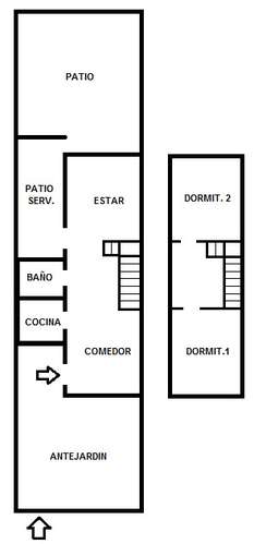 CASA 2 PISOS / 2 DORMITORIOS BAÑO ESTACIONAMIENTO