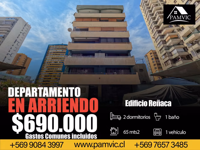 Departamento en Arriendo en Edificio Reñaca