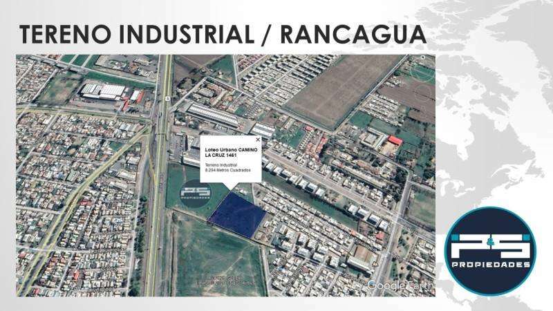 Terreno industrial de 8.294 m² en venta, Camino La Cruz, Rancagua