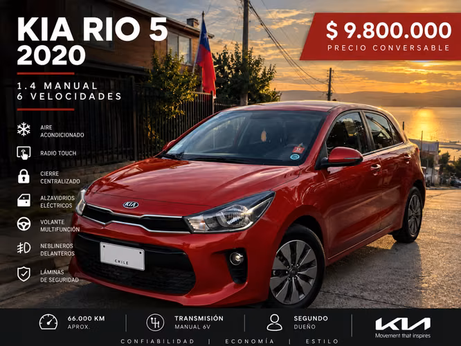 SE VENDE KIA RIO 5 – AÑO 2020
