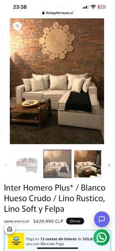 Sillón blanco hueso nuevo - Imagen 3