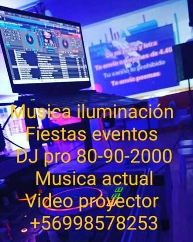 Dj amplificación e iluminación de eventos DJ 80-90-2000