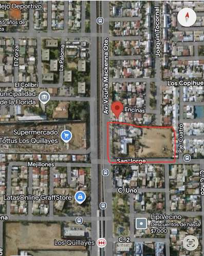 Paño 9.000 mts Frente al metro Quillayes/ en Avenida Vicuña Mackenna