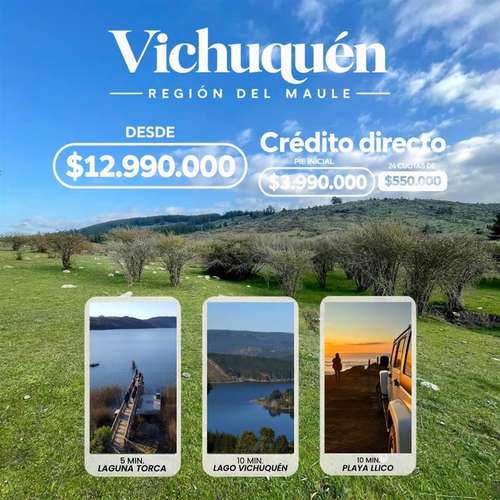 Parcelas en Vichuquén a minutos playa y atractivos naturales