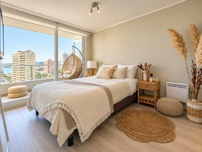 Arriendo, vista, departamento amoblado, Concón (50900) - Imagen 16