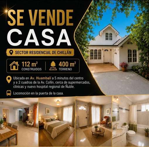 Hermosa casa residencial a pocas cuadras del centro de Chillán