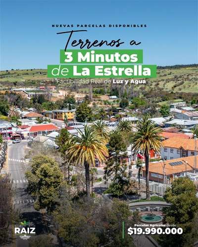 PARCELAS PLANAS A MINUTOS CENTRO URBANO A 2 HORAS SANTIAGO