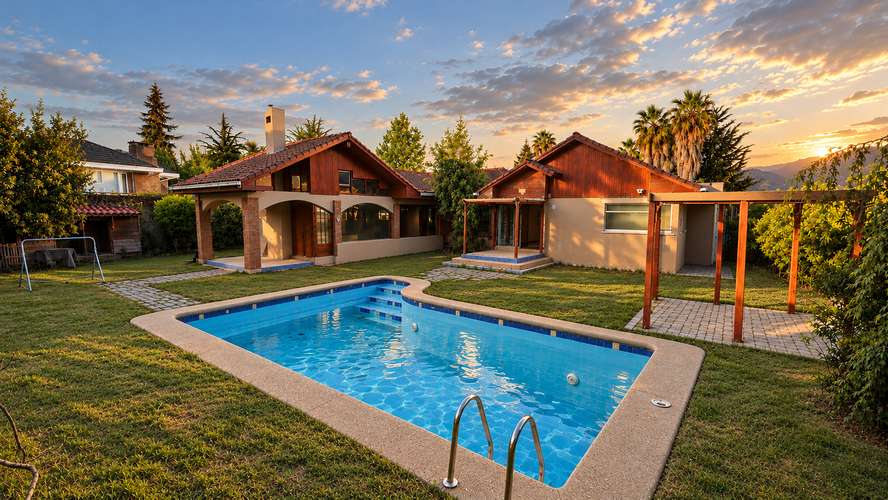 AMPLIA CASA 4D3B PISCINA QUINCHO Y JARDIN OASIS  EN MACHALI