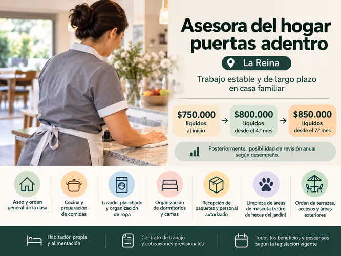 Asesora del hogar puertas adentro – La Reina