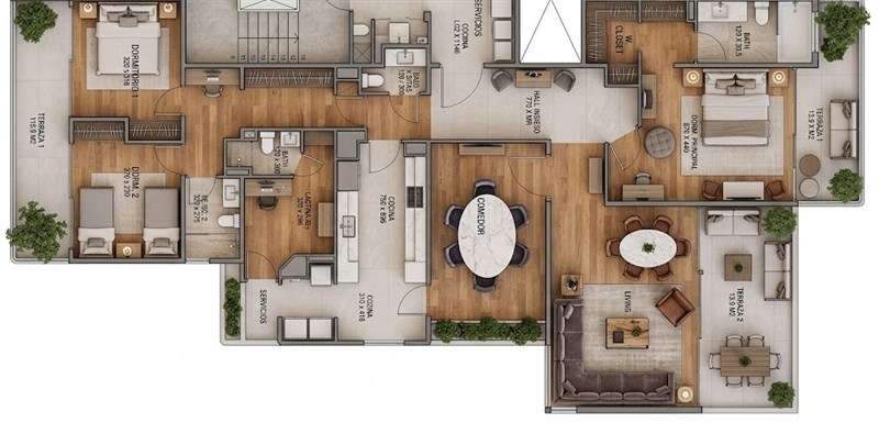 AP552 Exclusivo Pedro Canisio 3D 3B más servicio 2 est y bod