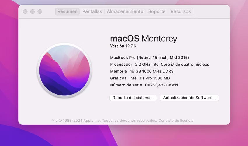 MacBook Pro 15" Retina 2015, Core i7, 16 GB RAM