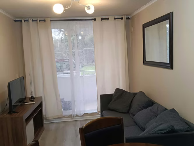 Arriendo de departamento amoblado con 3 habitaciones y 1 baño