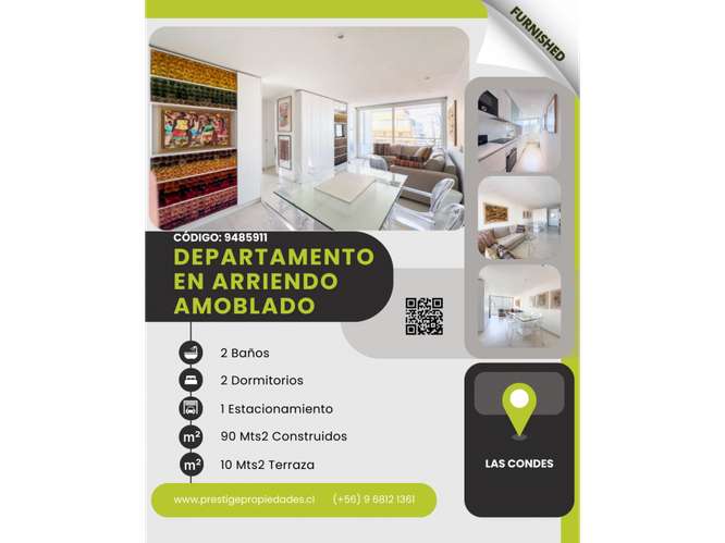 Z9485911- Arriendo Departamento AMOBLADO Callao 2D2B1E1Bo