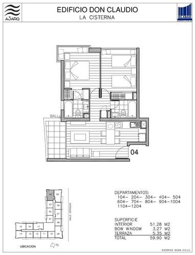 Depto 2 Dorm 2 Baños Edificio Don Claudio La Cisterna - Imagen 10