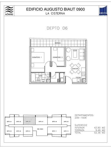 Depto 2 Dorm 1 Baño Edificio Biaut La Cisterna - Imagen 9