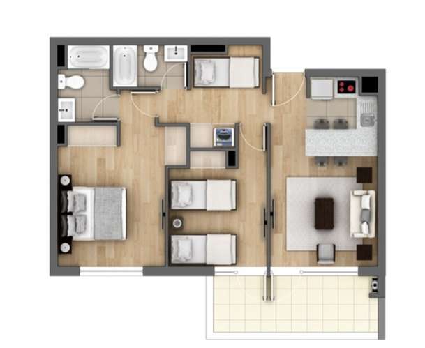 Venta Depto 2D 2B con vista lago- Villarrica - Imagen 4