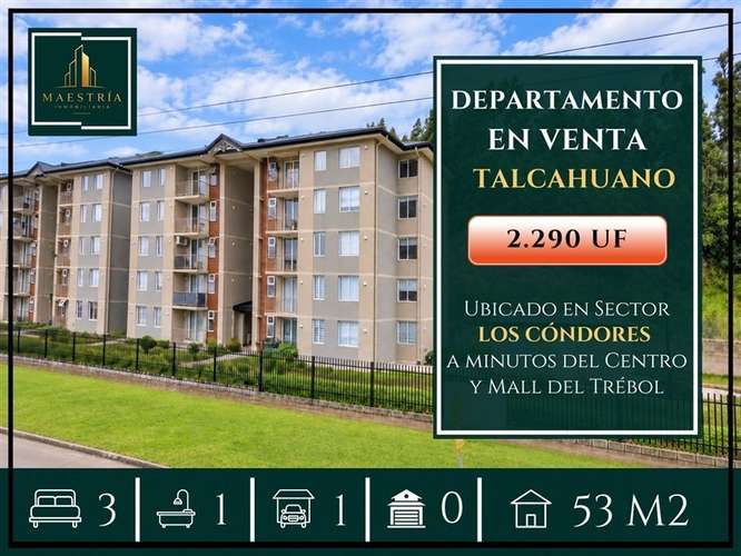 Departamento en venta, Los Cóndores, Talcahuano