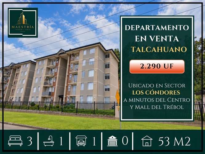 Departamento en venta, Los Cóndores, Talcahuano