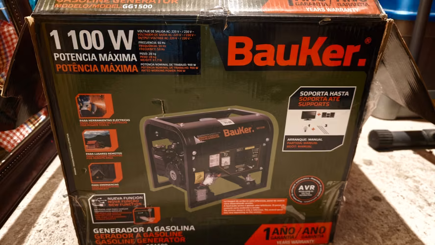 Generador eléctrico Bauker GG1500