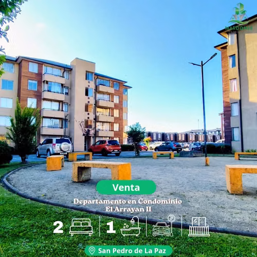 SE VENDE DEPARTAMENTO EN CONDOMINIO ARRAYAN SAN PEDRO DE LA PAZ