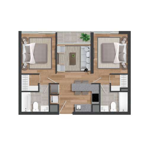 DEPARTAMENTOS EN VERDE EN SANTIAGO ALTA PLUSVALIA - Imagen 17