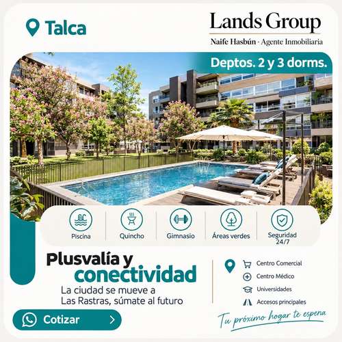 Talca Las Rastras .En venta departamentos 2d/db - Imagen 5