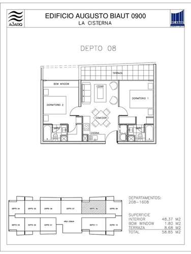 Depto 2 Dorm 2 Baños Edificio Biaut La Cisterna - Imagen 9
