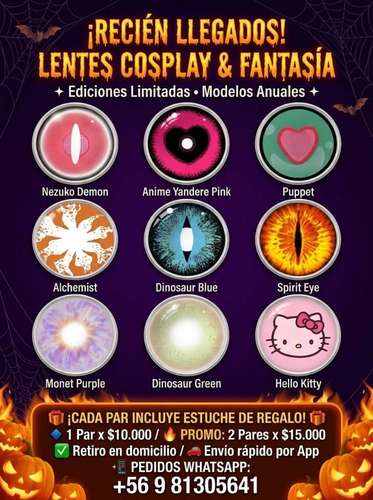 Lentes de contacto cosplay halloween