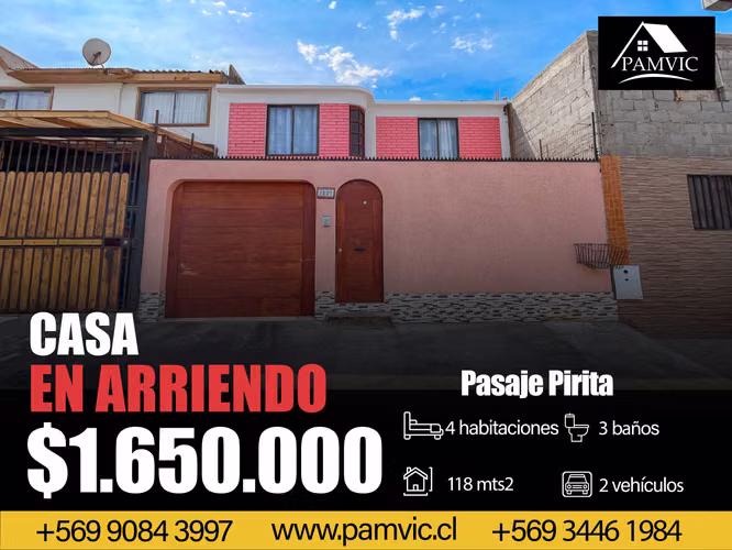 Casa En Arriendo En Pasaje Pirita