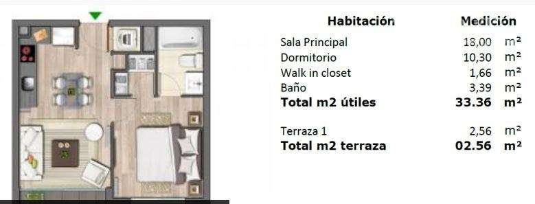 Departamento en venta de 1 dorm. en Estación Central - Imagen 17