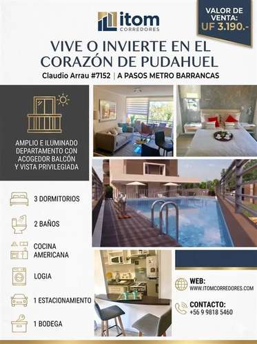 Departamento en venta · Pudahuel