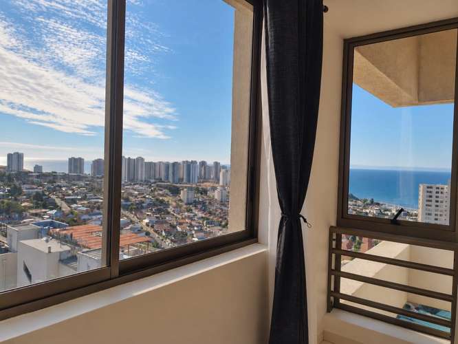 Hermoso departamento vista parcial al mar 2D, Estacionamiento y Bodega, Concón