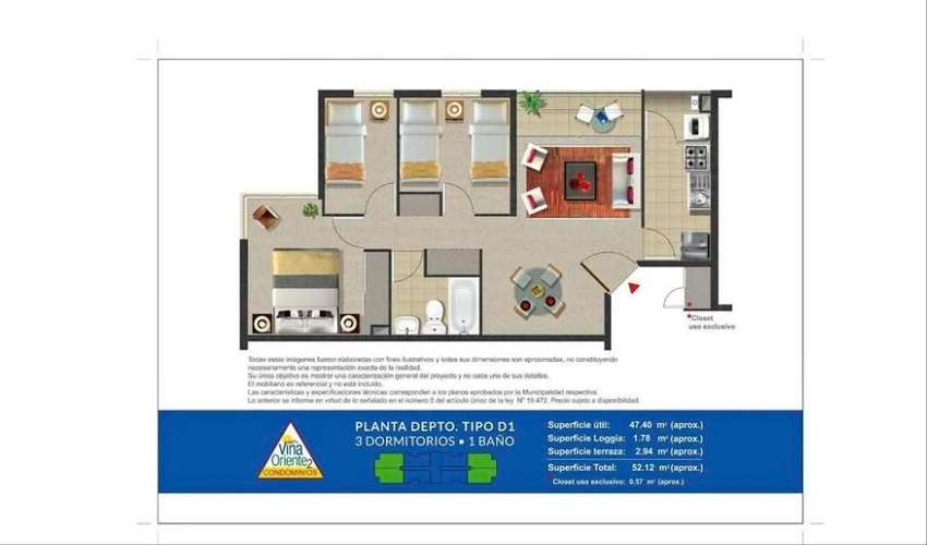 Se vende depto 2021 en Viña del Mar, 3 dormitorios - Imagen 12