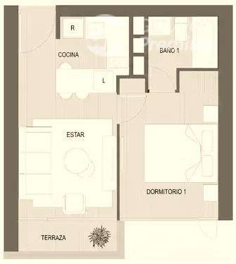 Arriendo depto. nuevo, amoblado, 1D, 1B, 36 m2 totales - Imagen 8