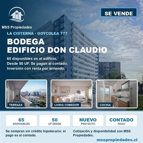 Bodega en venta en La Cisterna
