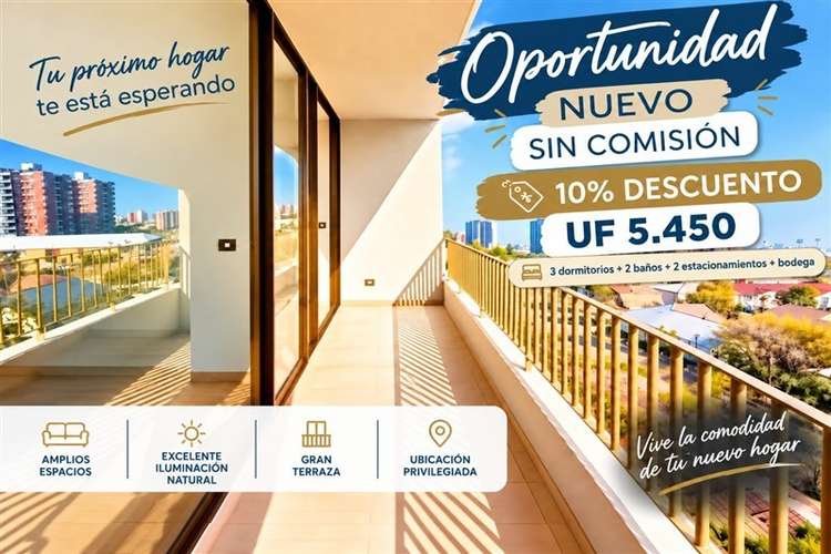 NUEVO SIN COMISIÓN 10 % DESCUENTO ÑUÑOA