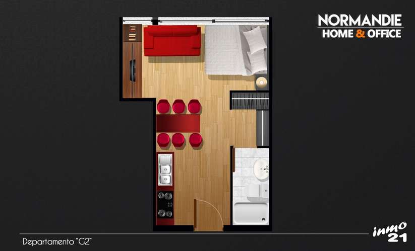Arriendo departamento estudio Ed. Normandíe - Imagen 12
