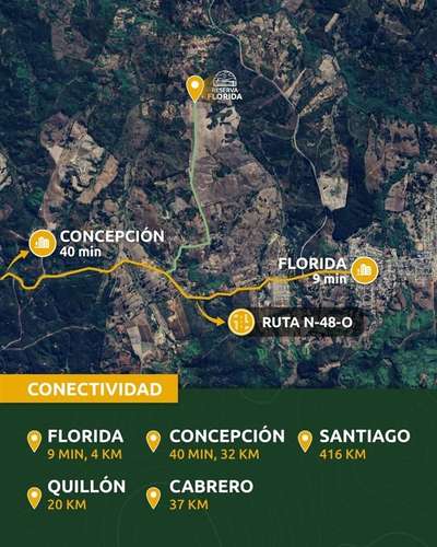 HERMOSAS PARCELAS A MINUTOS DE CONCEPCIÓN EN FLORIDA 5000M2 - Imagen 11