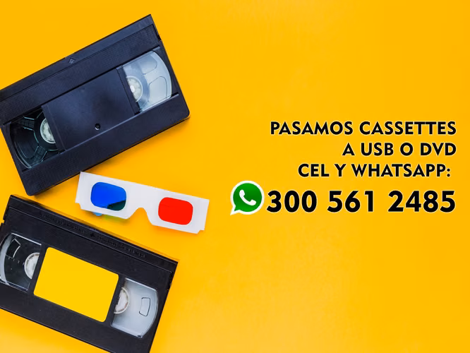 Convertir Pasar VHS, Betamax, DVD, CD a USB digital Ibague