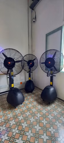 Alquiler de ventiladores industriales y aspersores de agua