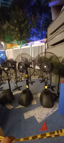 ventiladores aspersores en alquiler